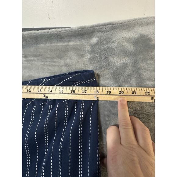 Melissa Paige Navy White Striped Pull-On Stretch Pants XL Slim Straight Career - Picture 5 of 6